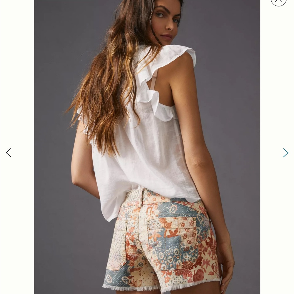 Anthropologie Pilcro The Wanderer Paisley Low Rise Boho Shorts Size 28 - Picture 3 of 14